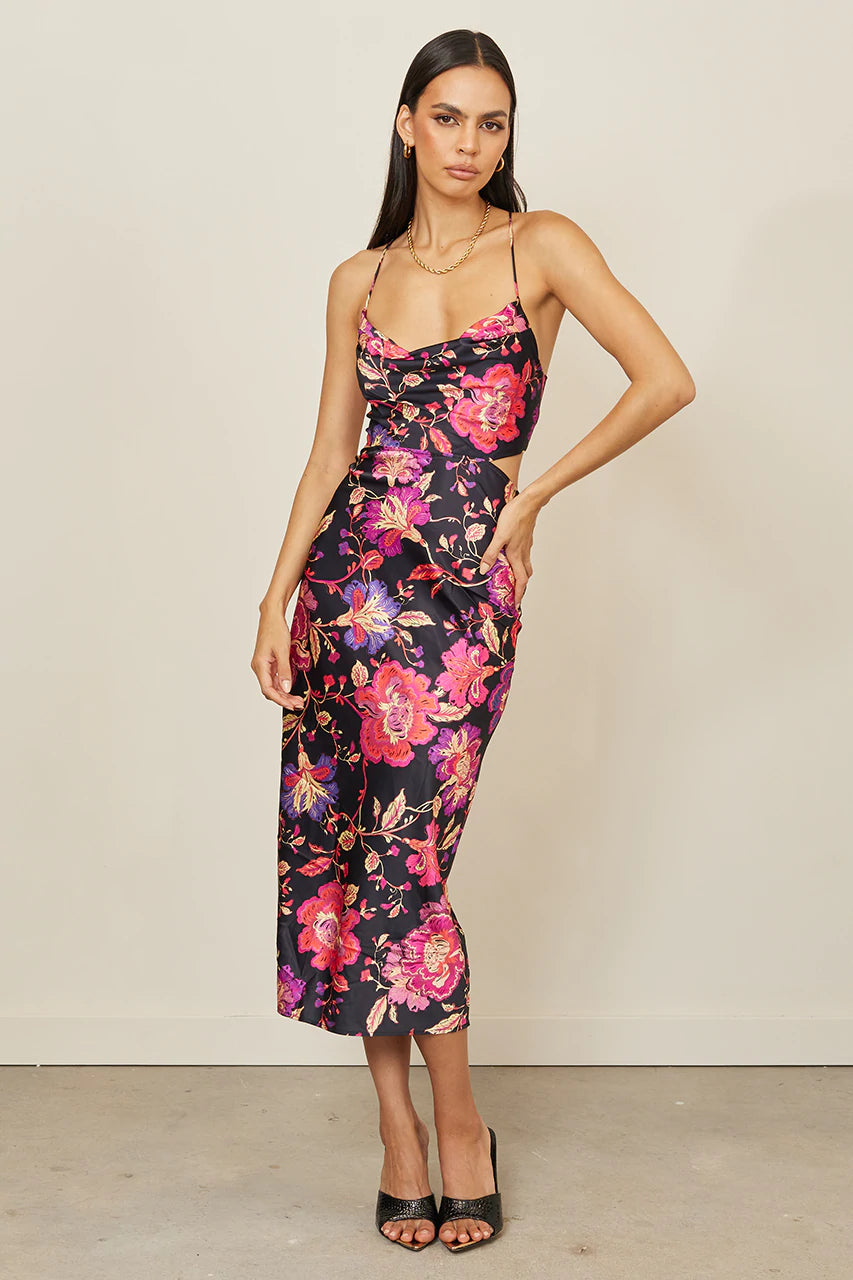 Zeida Slip Dress Pink Floral Rari Boutique